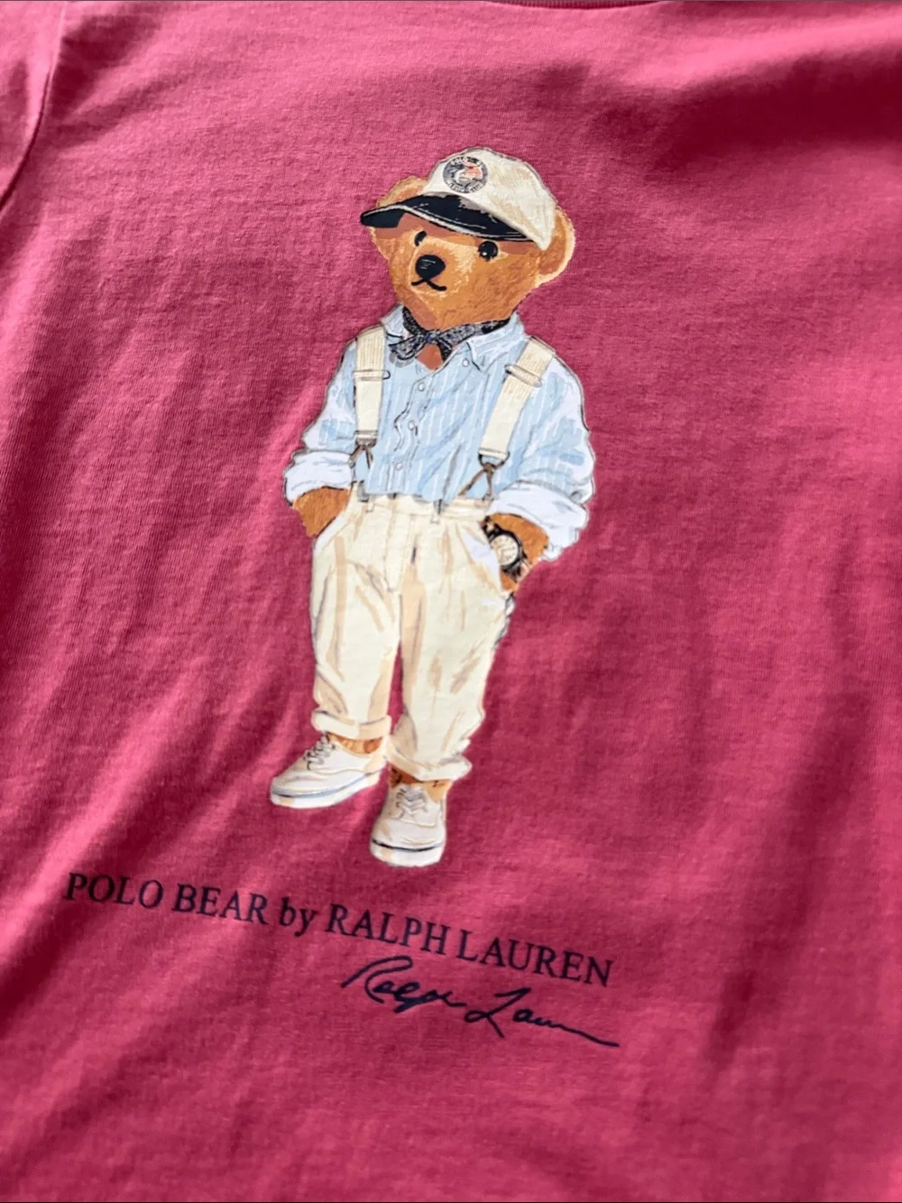 Ralph Lauren Kids Polo Bear Tee - Coral